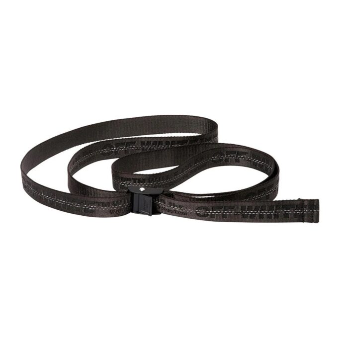 Off-White Micro Mark Nylon automatisk belte, svart, unisex
