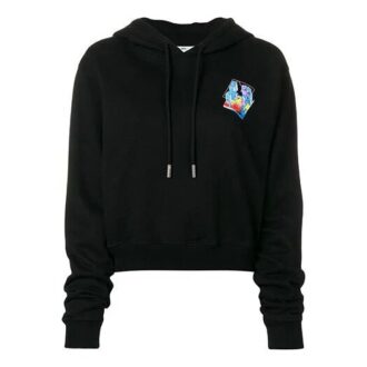 Off-White Microenvironment Crop Hoody Svart