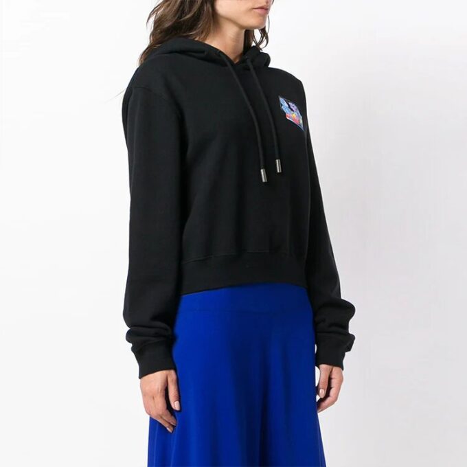 Off-White Microenvironment Crop Hoody Svart