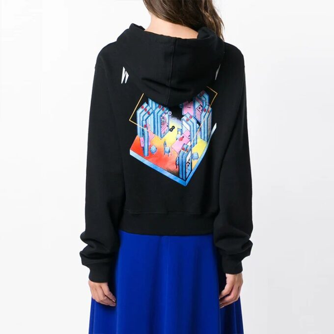 Off-White Microenvironment Crop Hoody Svart