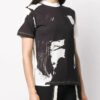Off-White mønster kort ermet svart