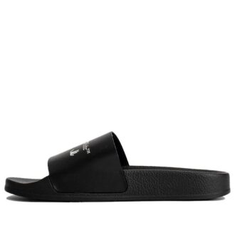 Off-White Multi-logo Print Pool Slides Svart