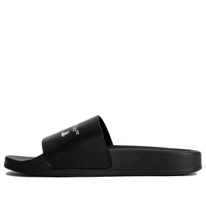 Off-White Multi-logo Print Pool Slides Svart