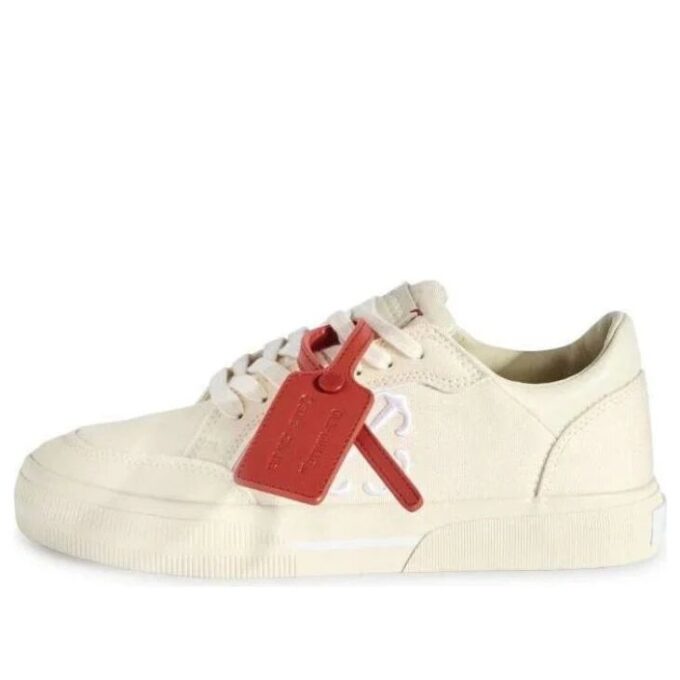 Off-White New Low Vulcanized Canvas Sneakers «Beige»
