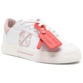 Off-White New Low Vulcanized Canvas Sneakers «White Light Pink»