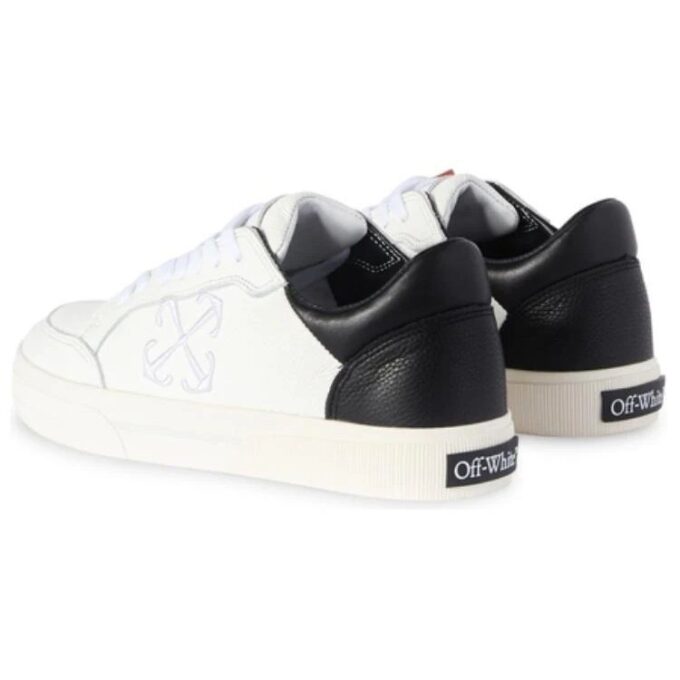 Off-White New Low Vulcanized Leather Sneakers «White Black»