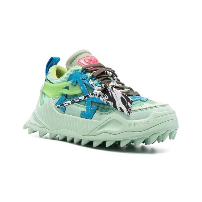 Off-White Odsy-1000 lave sneakers «Green Blue»