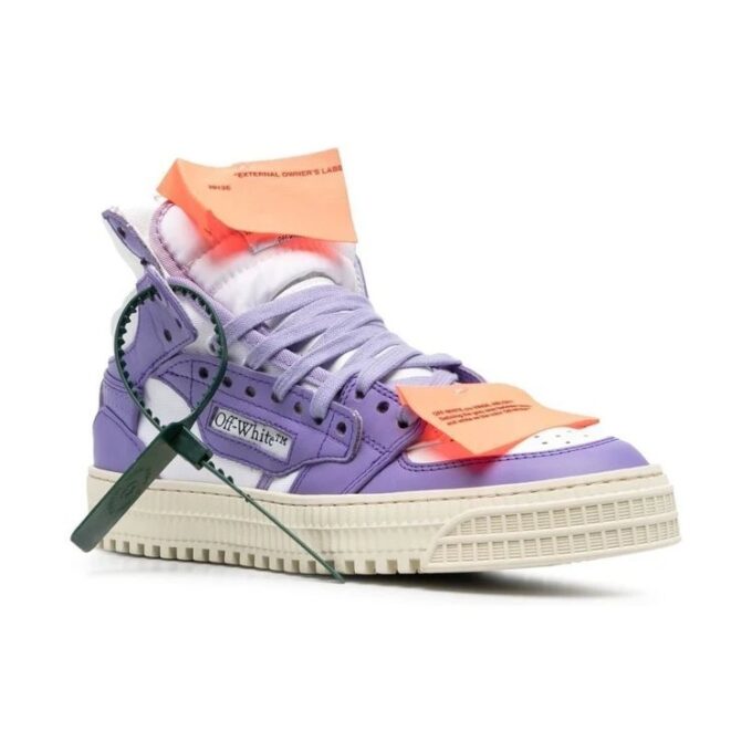 Off-White Off-Court 3.0 høyhælte skinnsko «Purple White»