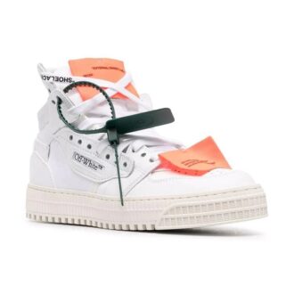 Off-White Off-Court 3.0 Lær- og lerretssneaker «White Orange»