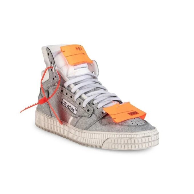Off-White Off-Court Sølv Glitter Wms