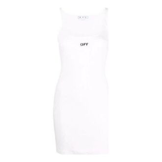 Off-White Off Stamp Basic Rib Kjole «White»