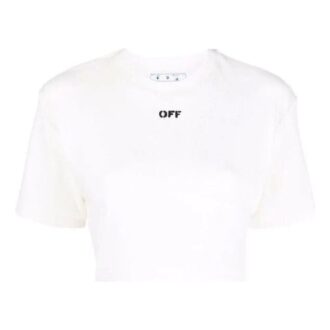 Off-White Off-stamp kort T-skjorte «White»