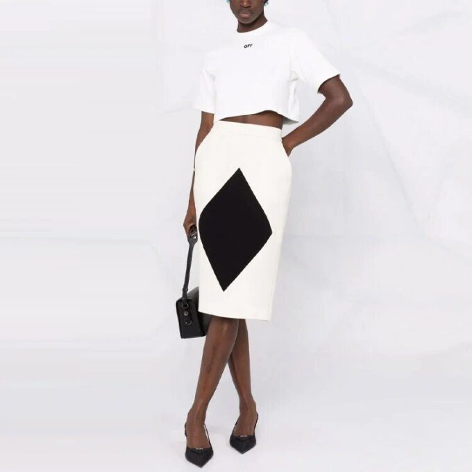 Off-White Off-stamp kort T-skjorte «White»