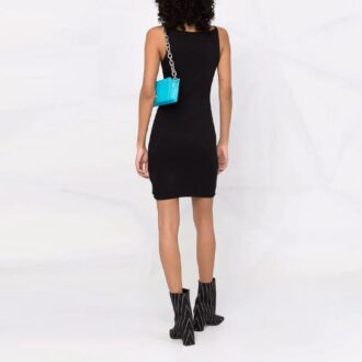 Off-White Off-Stamp ribbet kjole «Black»