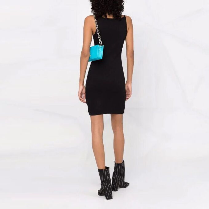 Off-White Off-Stamp ribbet kjole «Black»