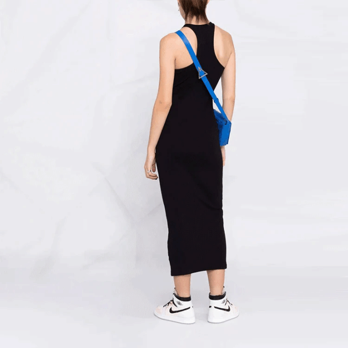 Off-White Off-Stamp ribbet kjole «Black»