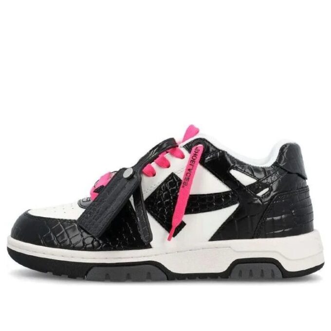 Off-White Out Of Office Croc-Effect Sneakers &laquo;Black Pink White&raquo;