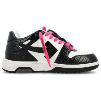 Off-White Out Of Office Croc-Effect Sneakers &laquo;Black Pink White&raquo;