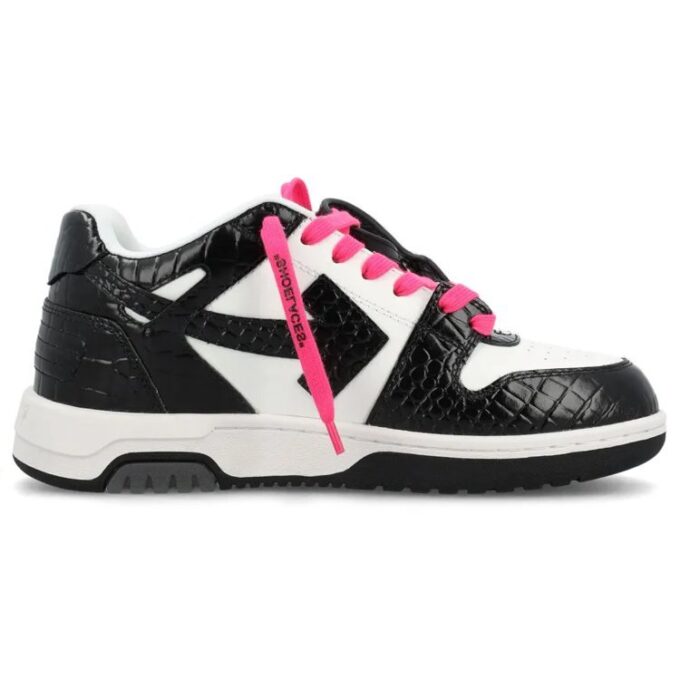 Off-White Out Of Office Croc-Effect Sneakers &laquo;Black Pink White&raquo;