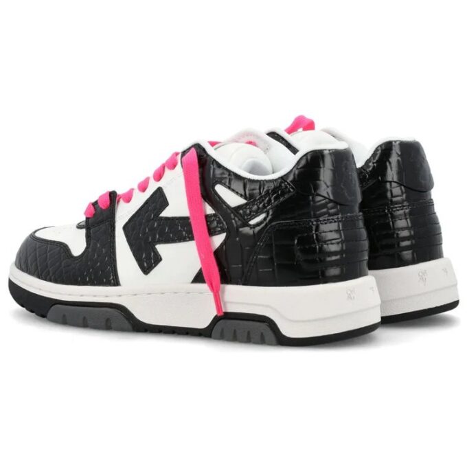 Off-White Out Of Office Croc-Effect Sneakers &laquo;Black Pink White&raquo;