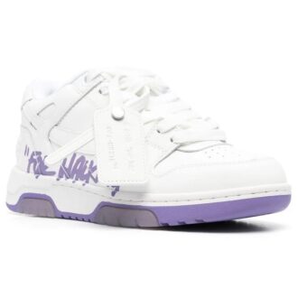 Off-White Out Of Office For Walking Low-Tops «White Purple»