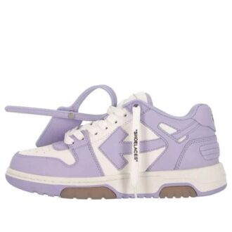 Off-White Out Of Office kalveskinnsneaker «Purple White»