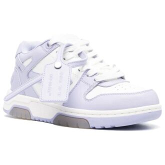 Off-White Out Of Office kalveskinnsneaker «Purple White»