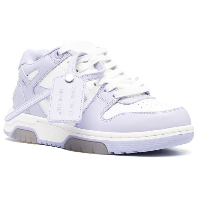 Off-White Out Of Office kalveskinnsneaker «Purple White»