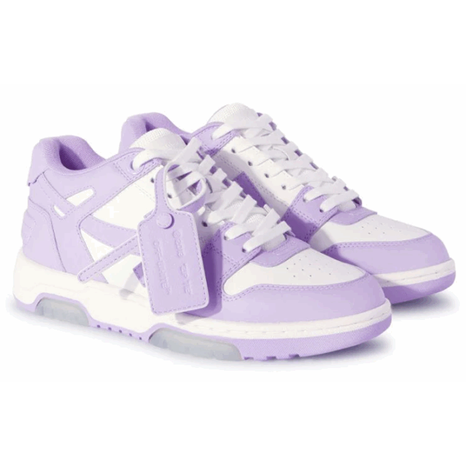 Off-White Out Of Office kalveskinnsneaker «Purple White»