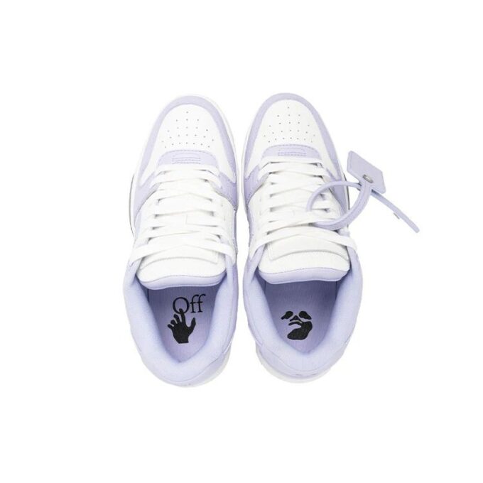 Off-White Out Of Office kalveskinnsneaker «Purple White»