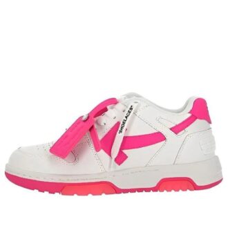 Off-White Out Of Office kalveskinnsneaker «White Red»