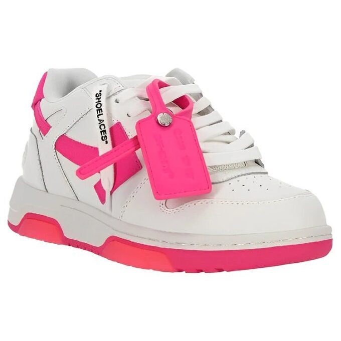 Off-White Out Of Office kalveskinnsneaker «White Red»