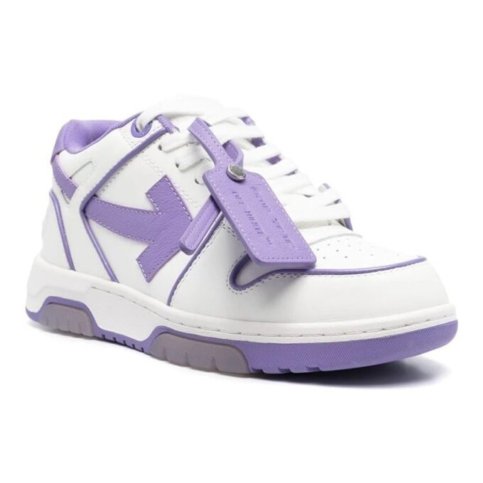 Off-White Out Of Office lavt skinnsneaker «Lilla hvit»