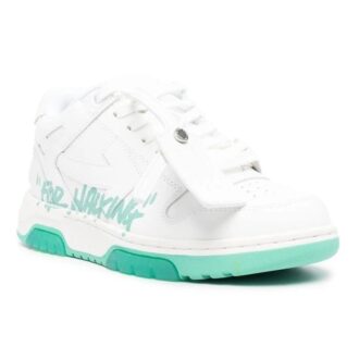 Off-White Out Of Office lavt sneaker for gåturer «Hvit Grønn»