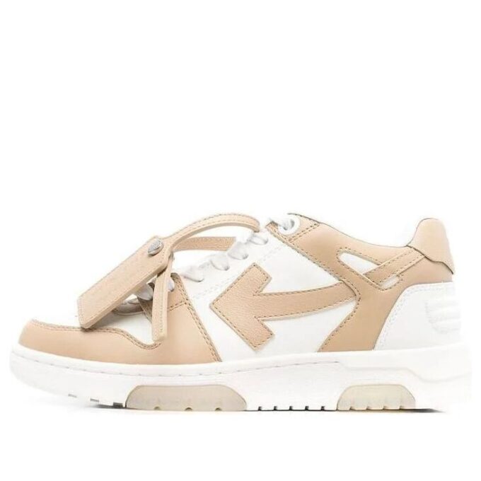 Off-White Out Of Office lavt sneaker «Tan White»