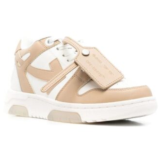 Off-White Out Of Office lavt sneaker «Tan White»