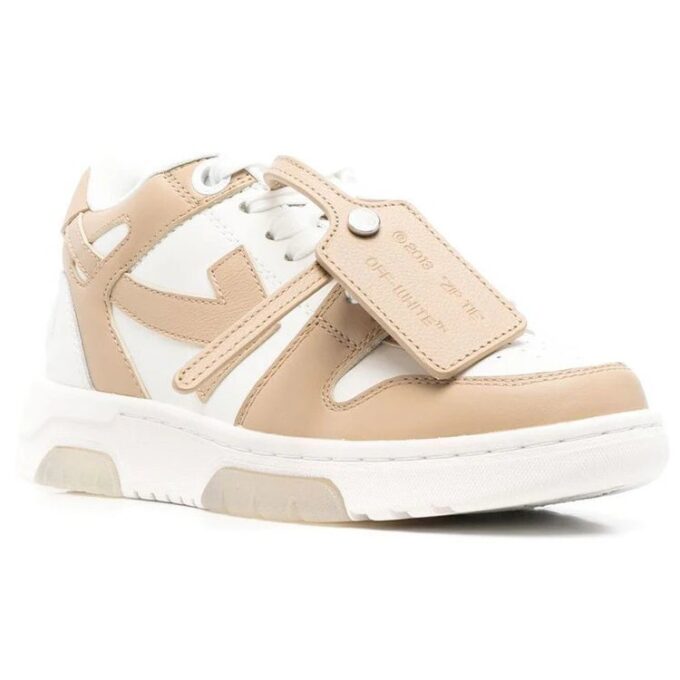 Off-White Out Of Office lavt sneaker «Tan White»