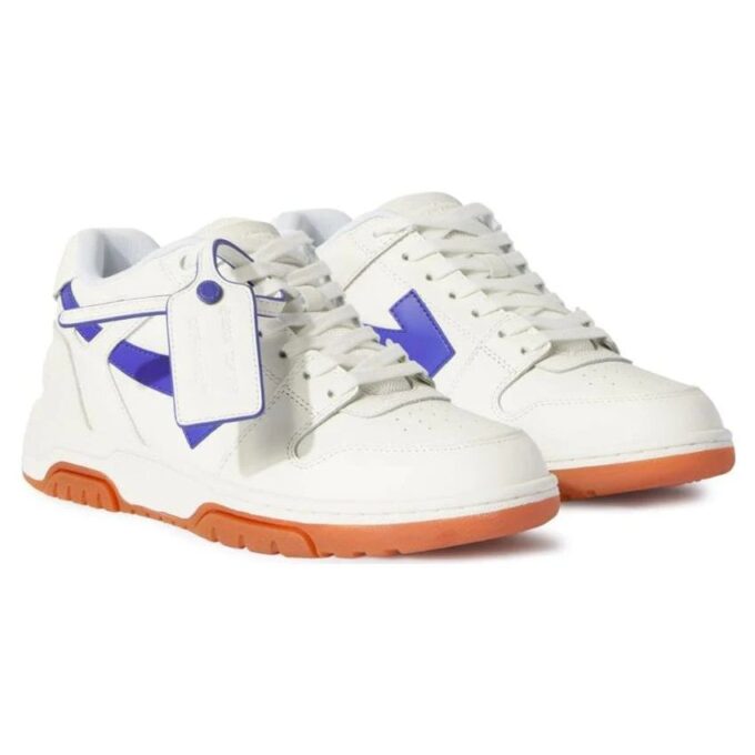 Off-White Out Of Office lavt sneaker «White Blue Brown»