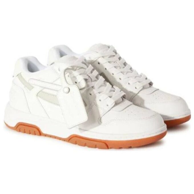 Off-White Out Of Office lavt sneaker «White Brown»