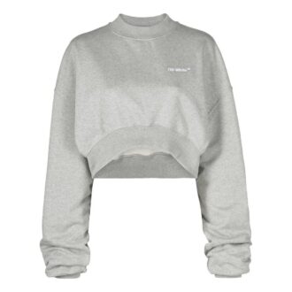 Off-White Oversized-sleeve Cropped Gensere «Grey»