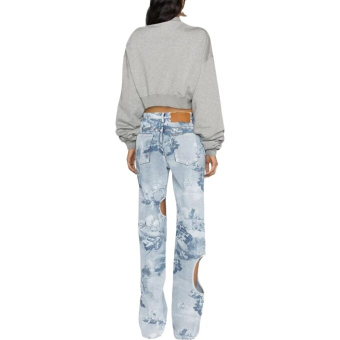 Off-White Oversized-sleeve Cropped Gensere «Grey»