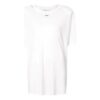 Off-White Oversized T-skjorte med trykk, spalte bak og rund hals, hvit