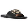 Off-White Paperclip skinnsandaler «Black Gold»