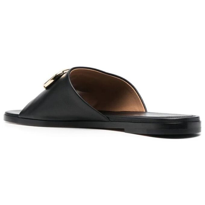 Off-White Paperclip skinnsandaler «Black Gold»