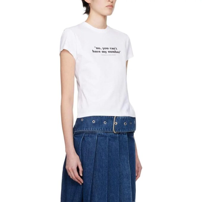 Off-White Quote bomullst-skjorte «White Black»