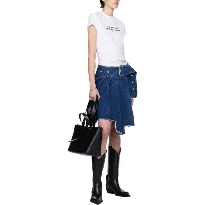 Off-White Quote bomullst-skjorte «White Black»