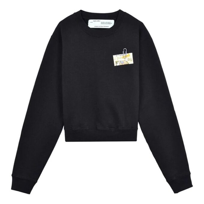 Off-White Rygg Stor Trykk Løs Svart