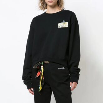 Off-White Rygg Stor Trykk Løs Svart