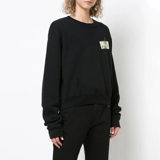 Off-White Rygg Stor Trykk Løs Svart