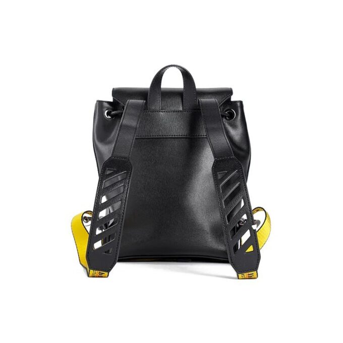 Off-White Ryggsekk med skulderrem og stripet logo Svart